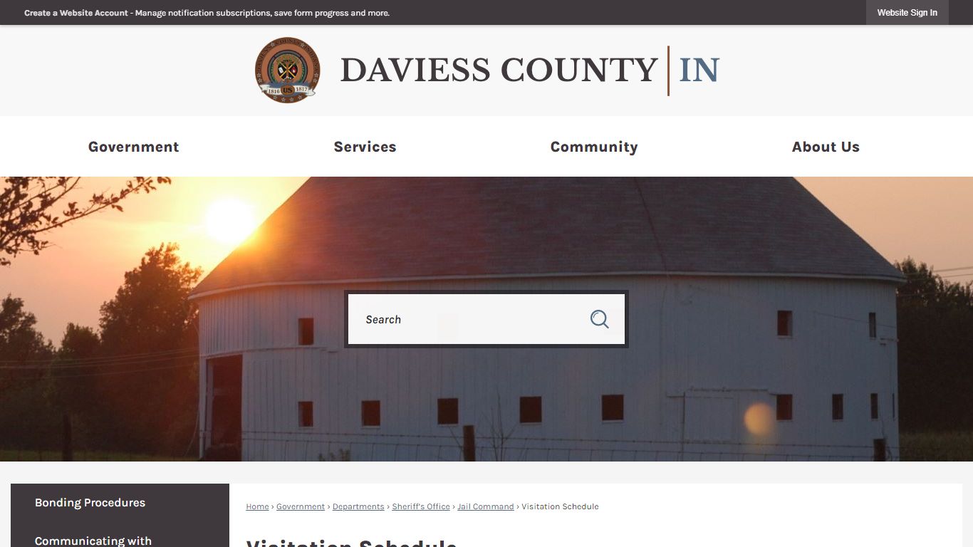 Visitation Schedule | Daviess County, IN