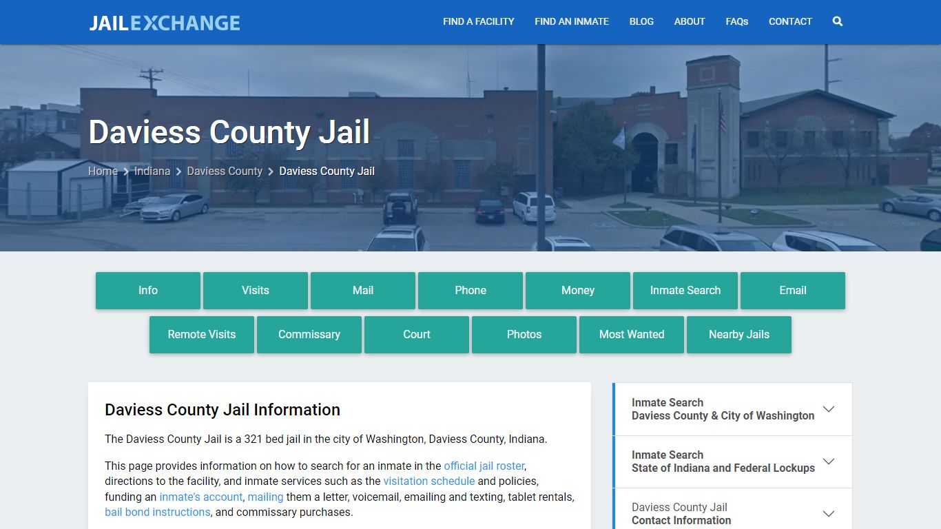 Daviess County Jail, IN Inmate Search, Information