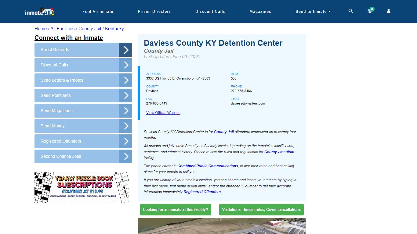 Daviess County KY Detention Center - Inmate Locator - Owensboro, KY