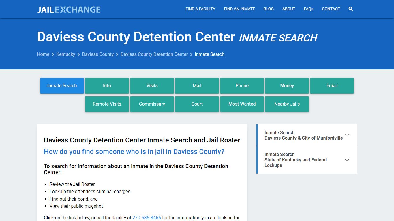 Daviess County Detention Center Inmate Search - Jail Exchange