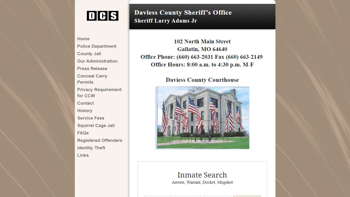 Daviess County Sheriff | Arrest and Inmate Search