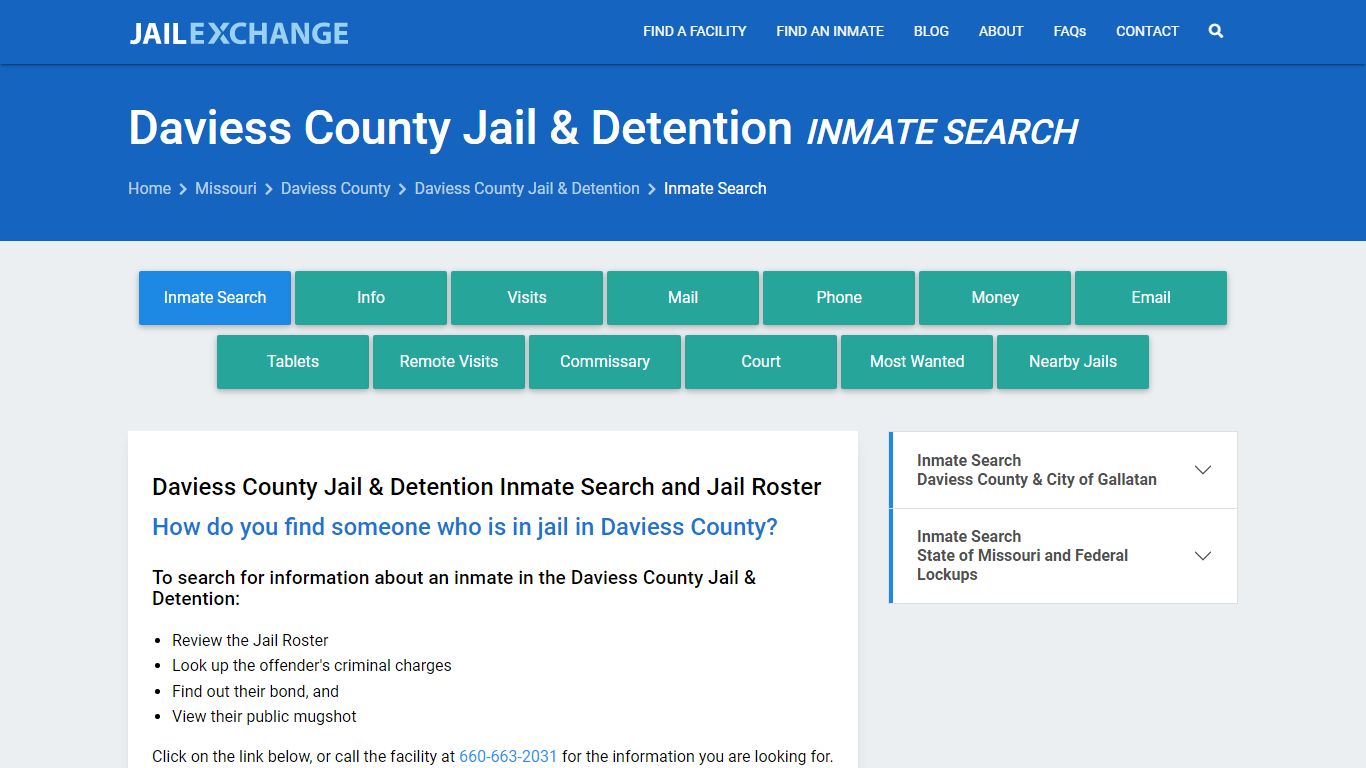 Daviess County Jail & Detention Inmate Search - Jail Exchange