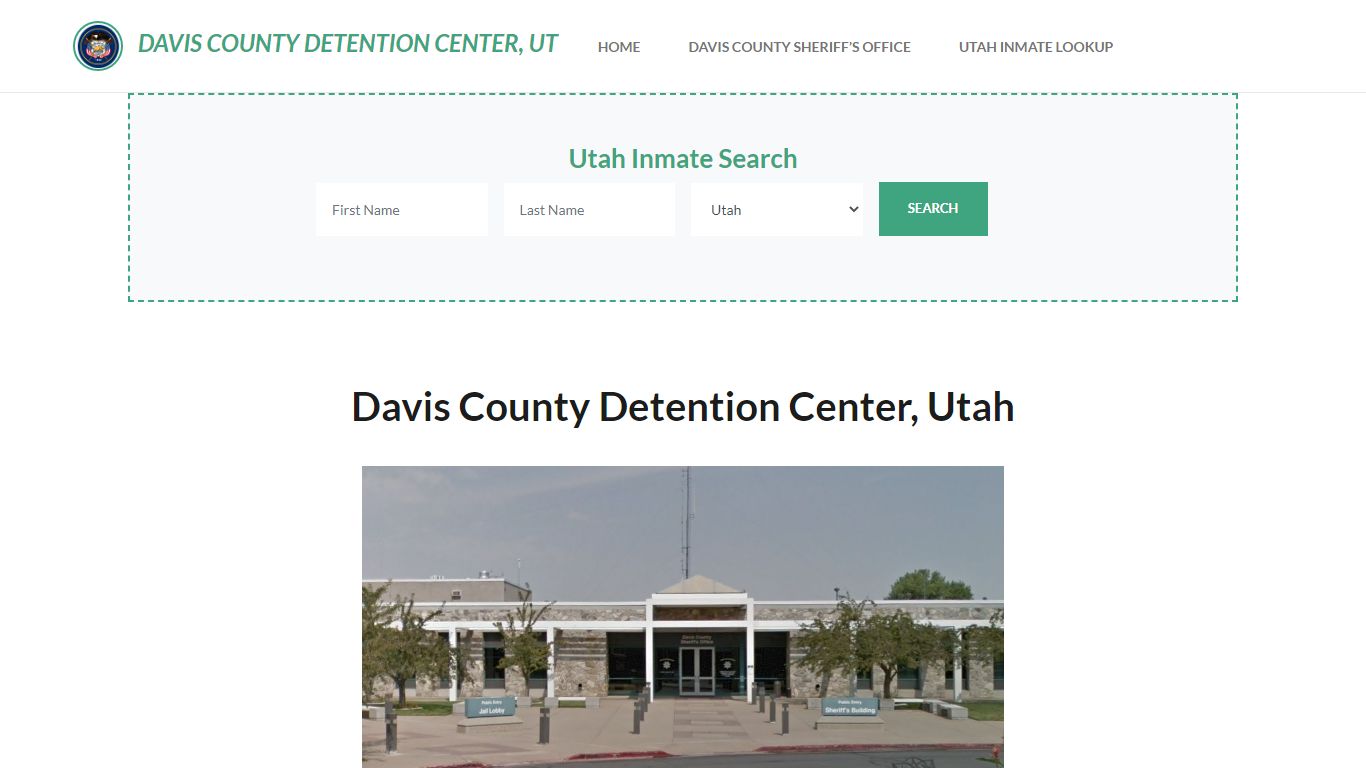 Davis County Detention Center, UT Inmate Roster, Offender Search