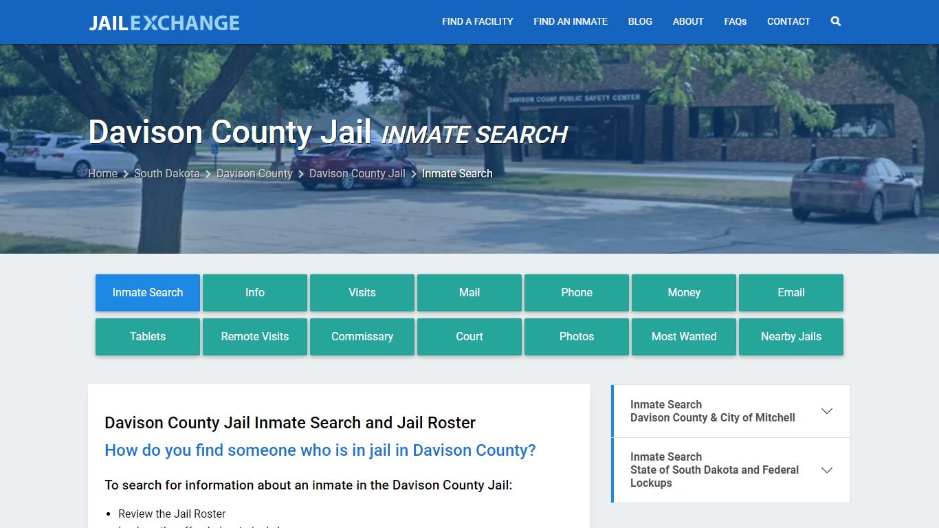 Inmate Search: Roster & Mugshots - Davison County Jail, SD