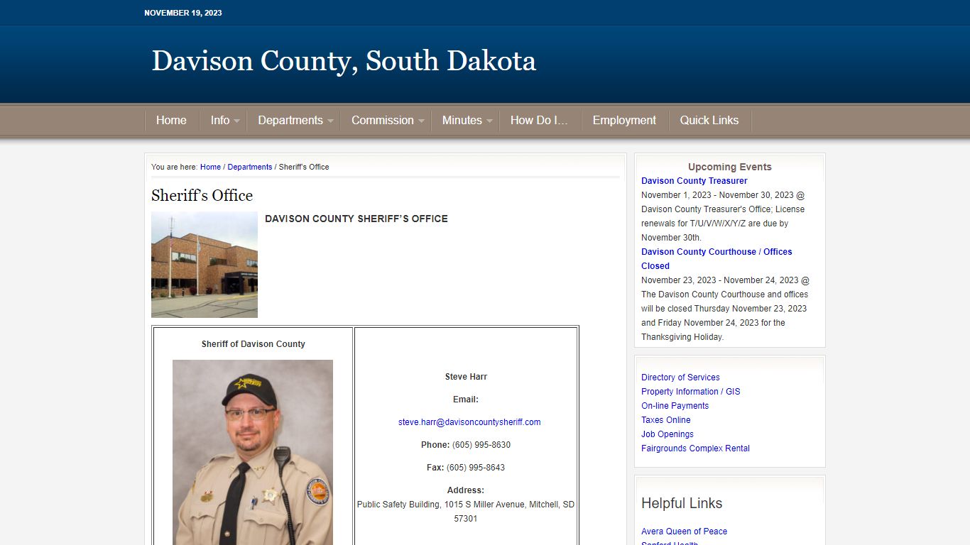 Sheriff’s Office - Davison County, South Dakota