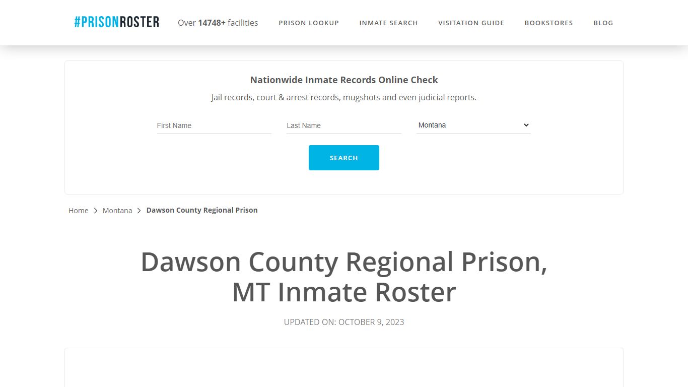 Dawson County Regional Prison, MT Inmate Roster - Prisonroster