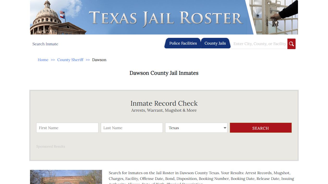 Dawson County Jail Inmates | Jail Roster Search