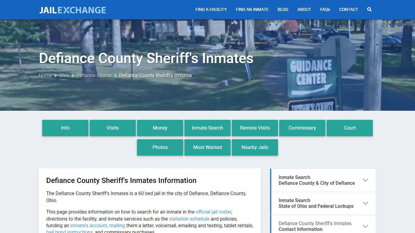 Defiance County Sheriff's Inmates, OH Inmate Search, Information