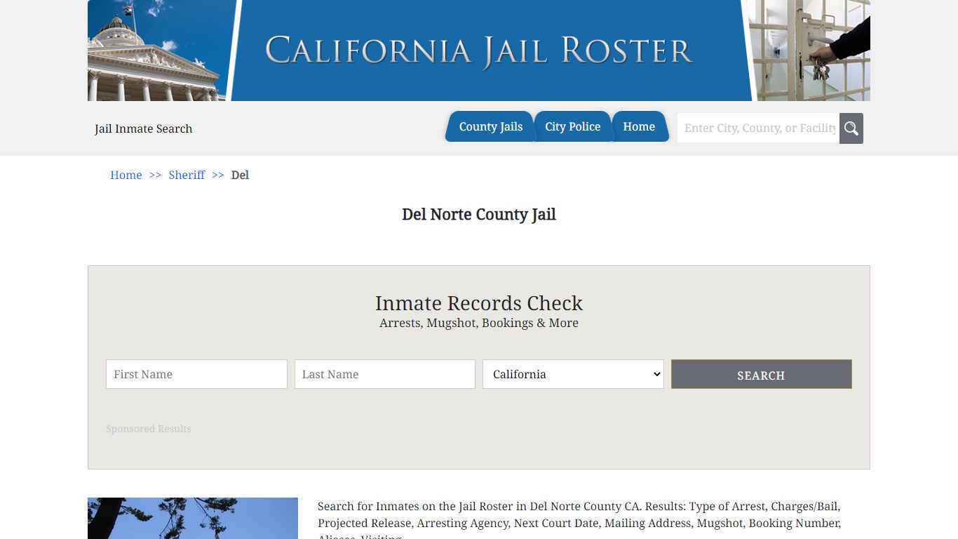 Del Norte County Jail | Jail Roster Search