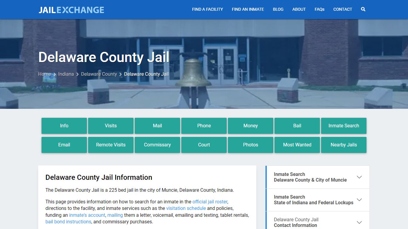 Delaware County Jail, IN Inmate Search, Information
