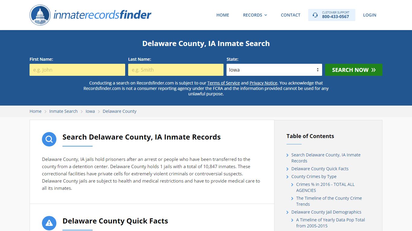 Delaware County, IA Inmate Lookup & Jail Records Online