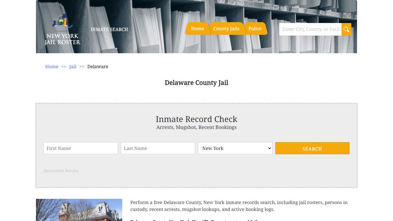 Delaware County Jail | Jail Roster Search