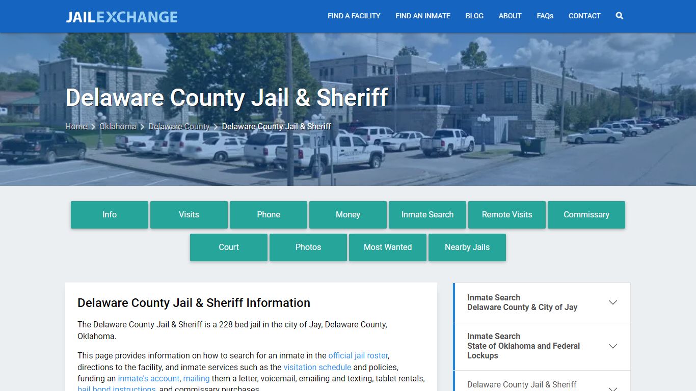 Delaware County Jail & Sheriff, OK Inmate Search, Information