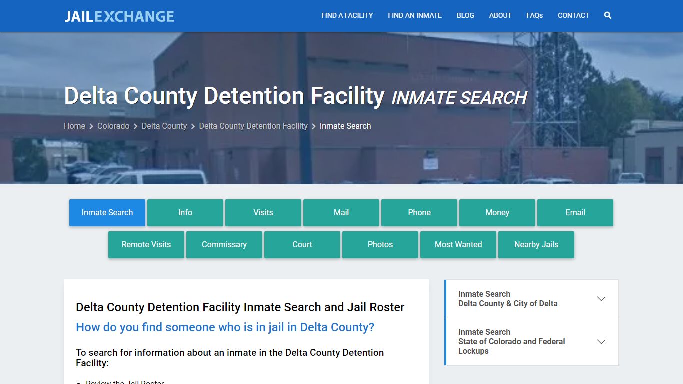 Delta County Detention Facility Inmate Search - Jail Exchange