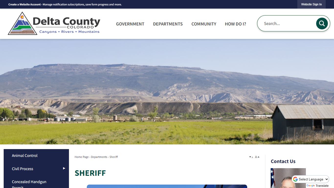 Sheriff | Delta County, CO - Official Website