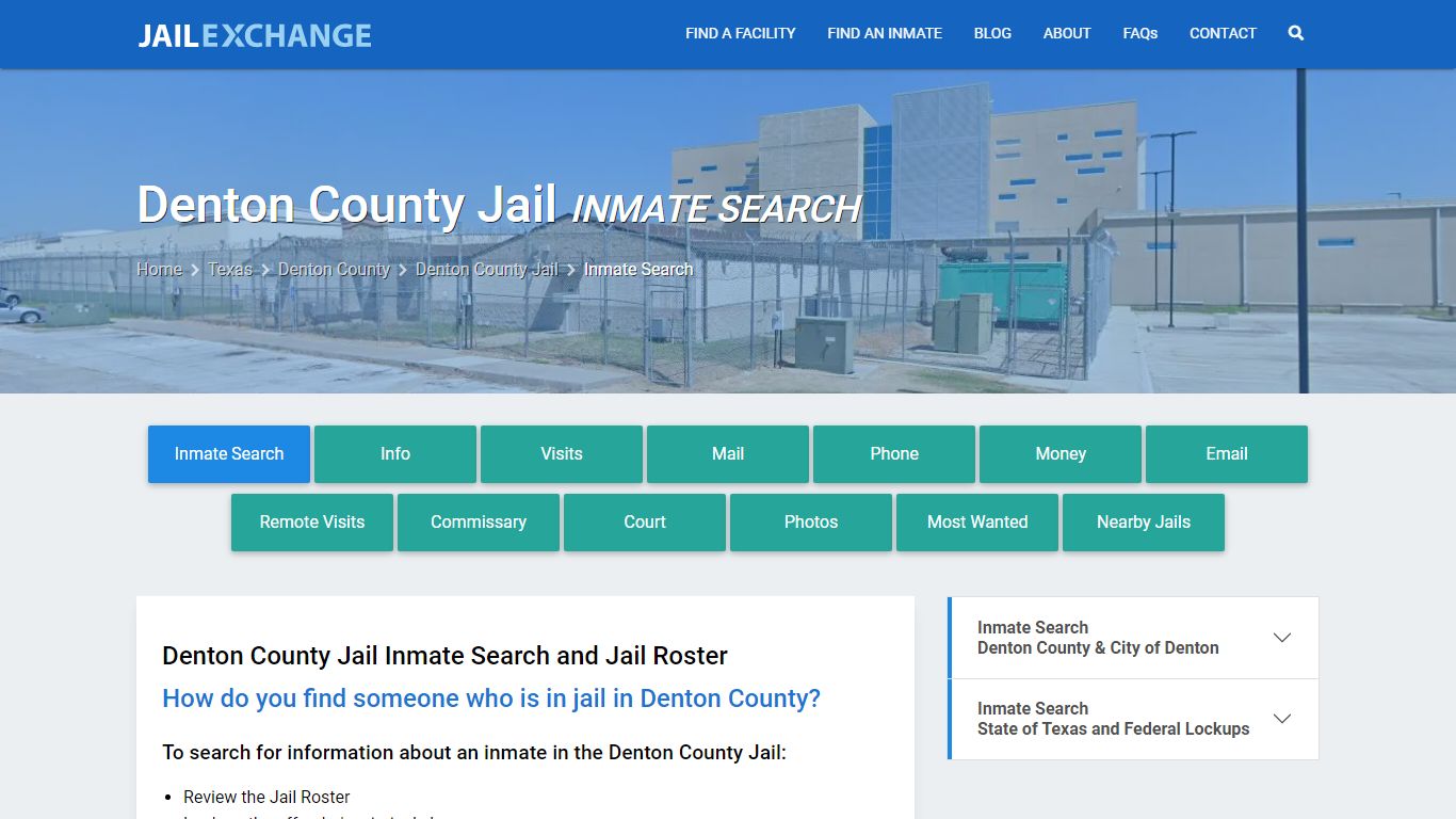 Inmate Search: Roster & Mugshots - Denton County Jail, TX