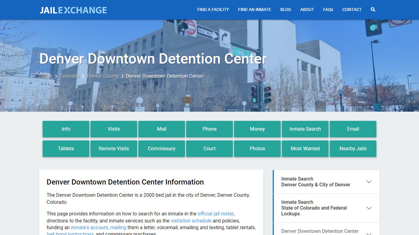 Denver Downtown Detention Center, CO Inmate Search, Information