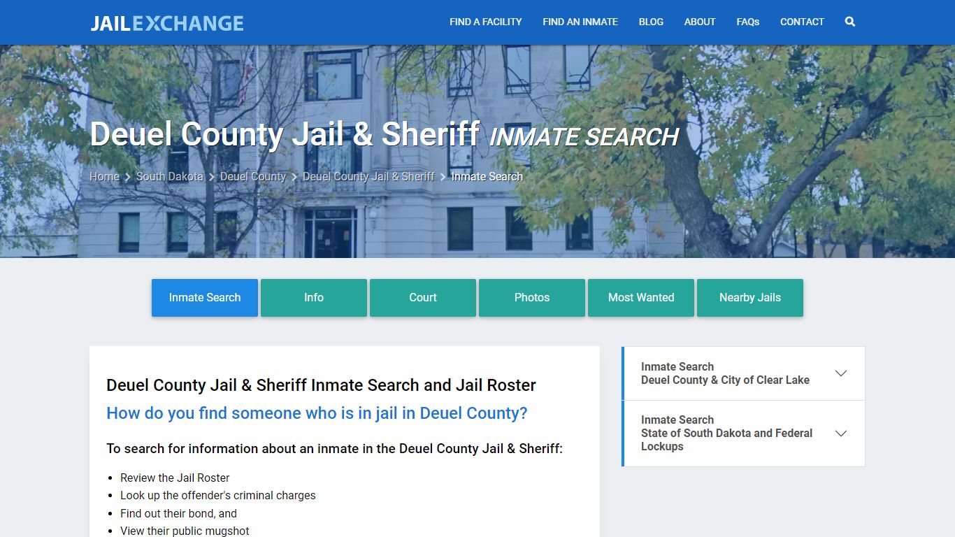 Deuel County Jail & Sheriff Inmate Search - Jail Exchange