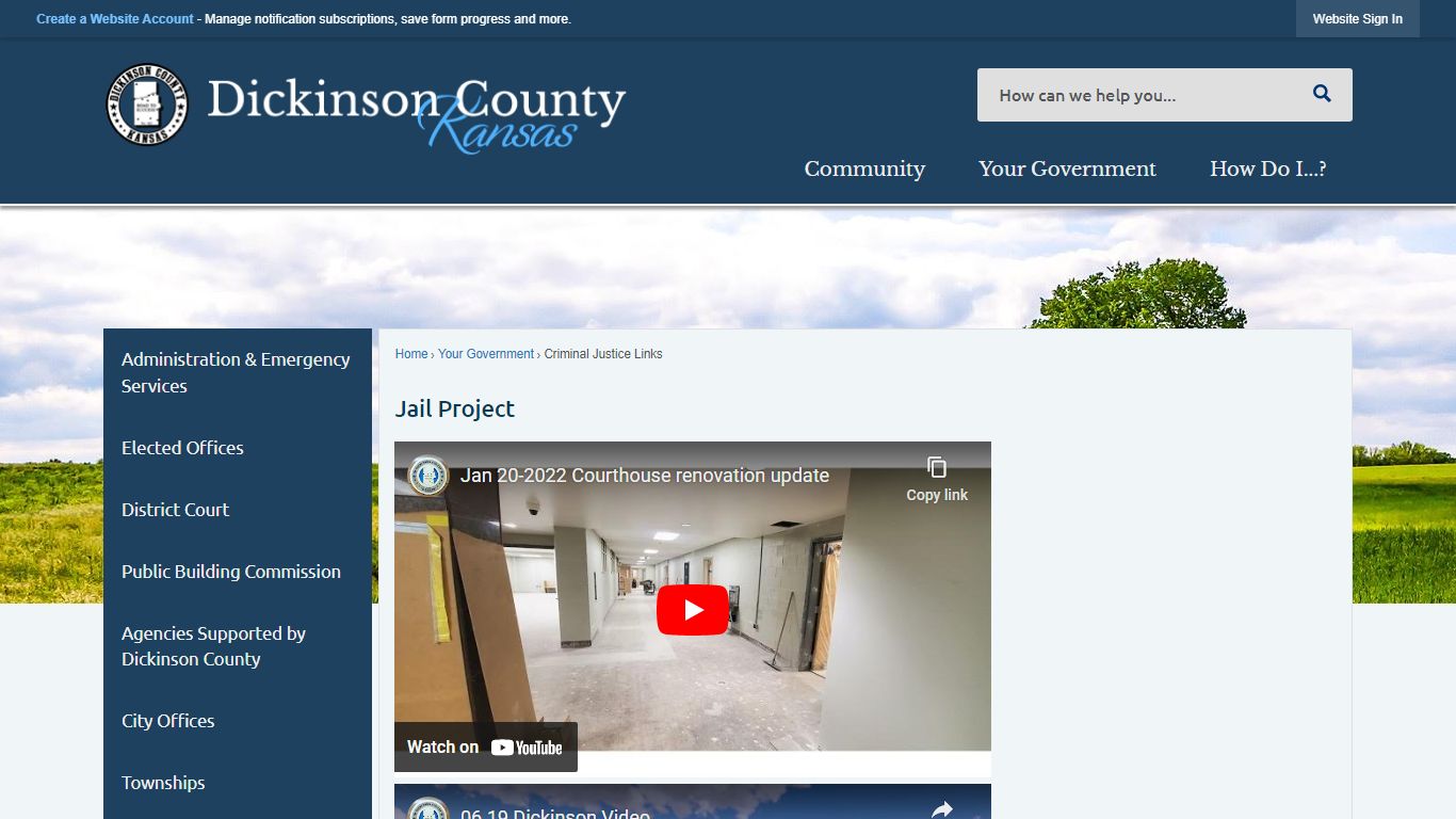 Jail Project | Dickinson County, KS - Official Website