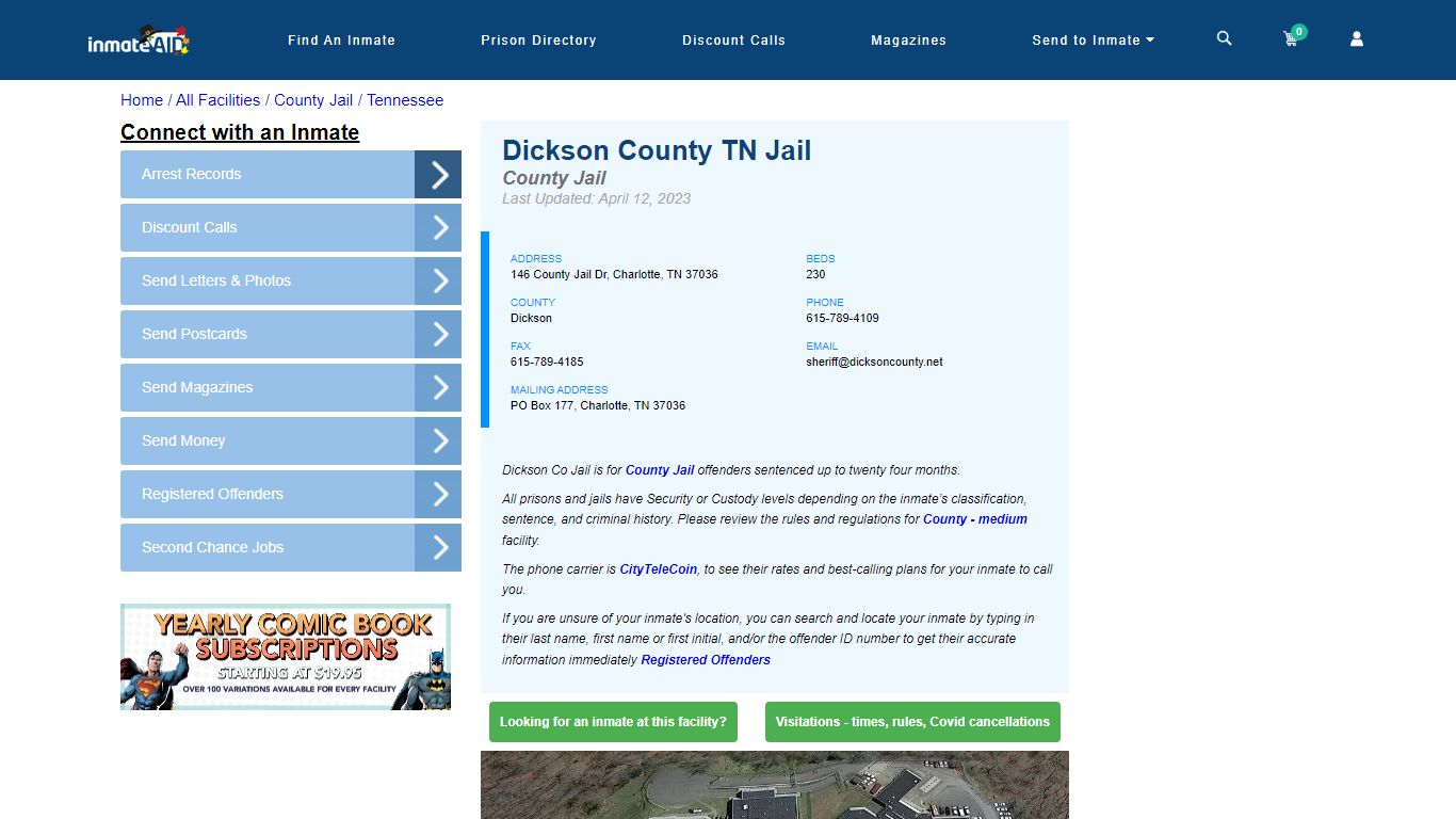 Dickson County TN Jail - Inmate Locator - Charlotte, TN