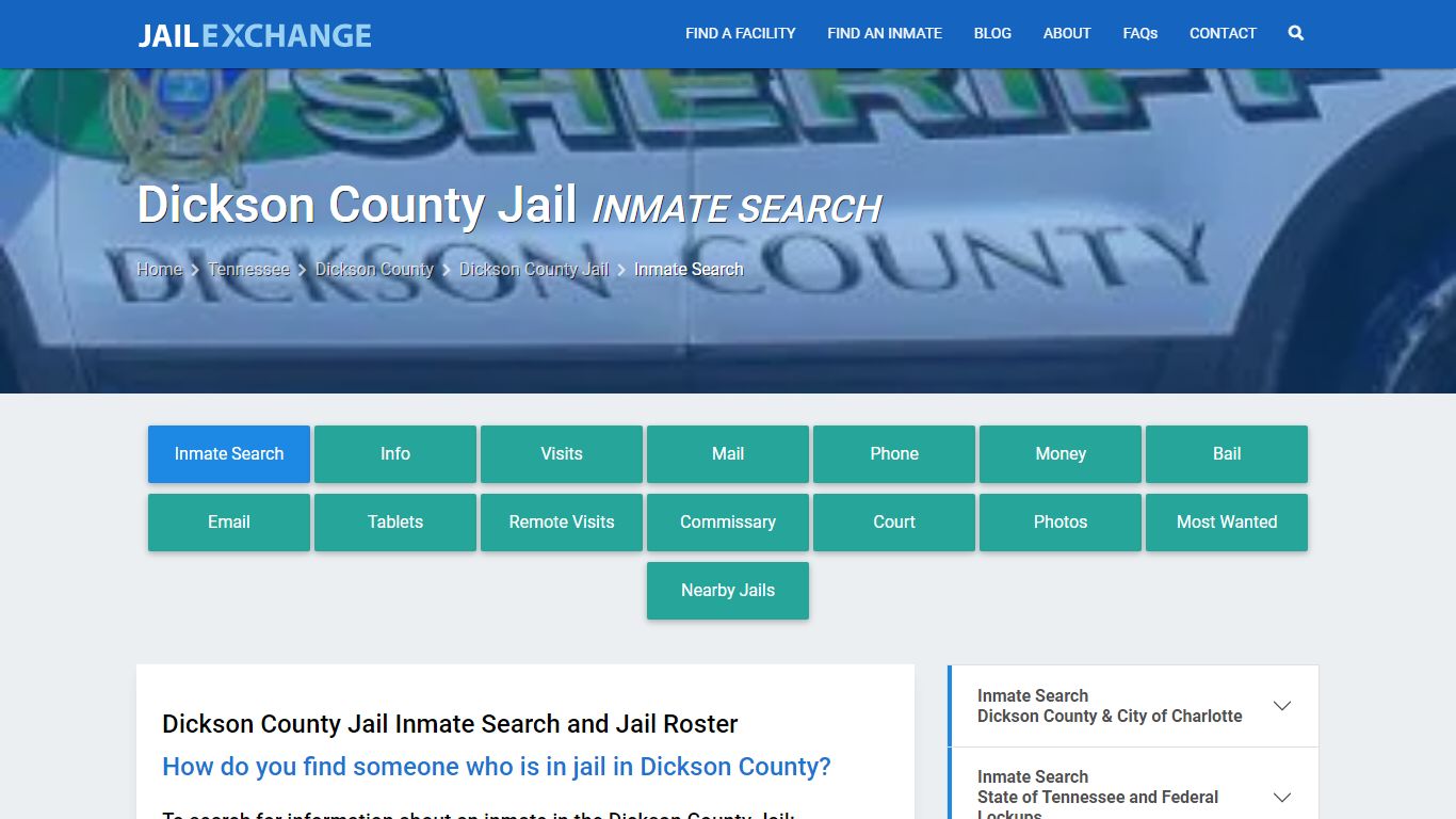Inmate Search: Roster & Mugshots - Dickson County Jail, TN