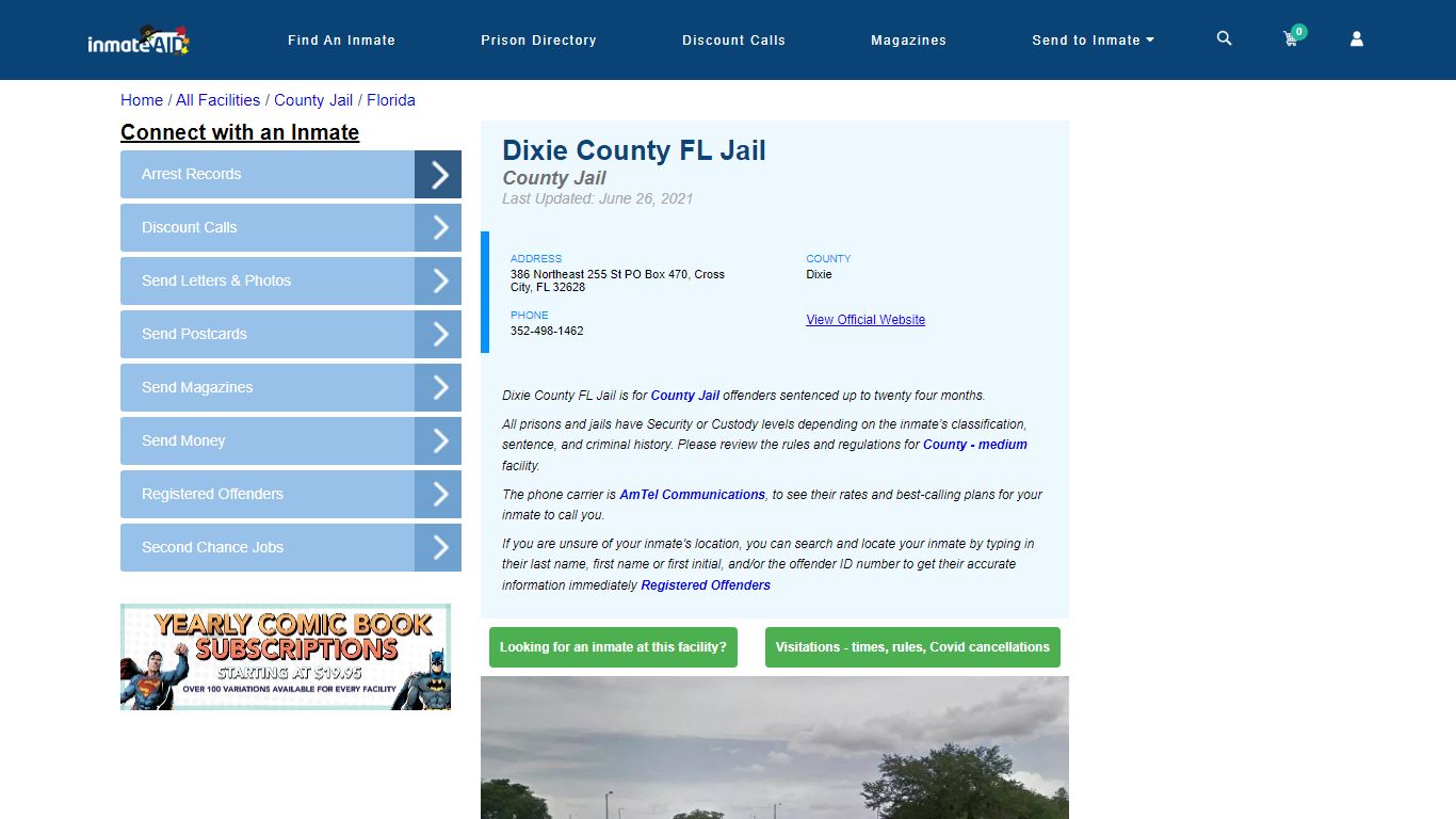 Dixie County FL Jail - Inmate Locator - Cross City, FL