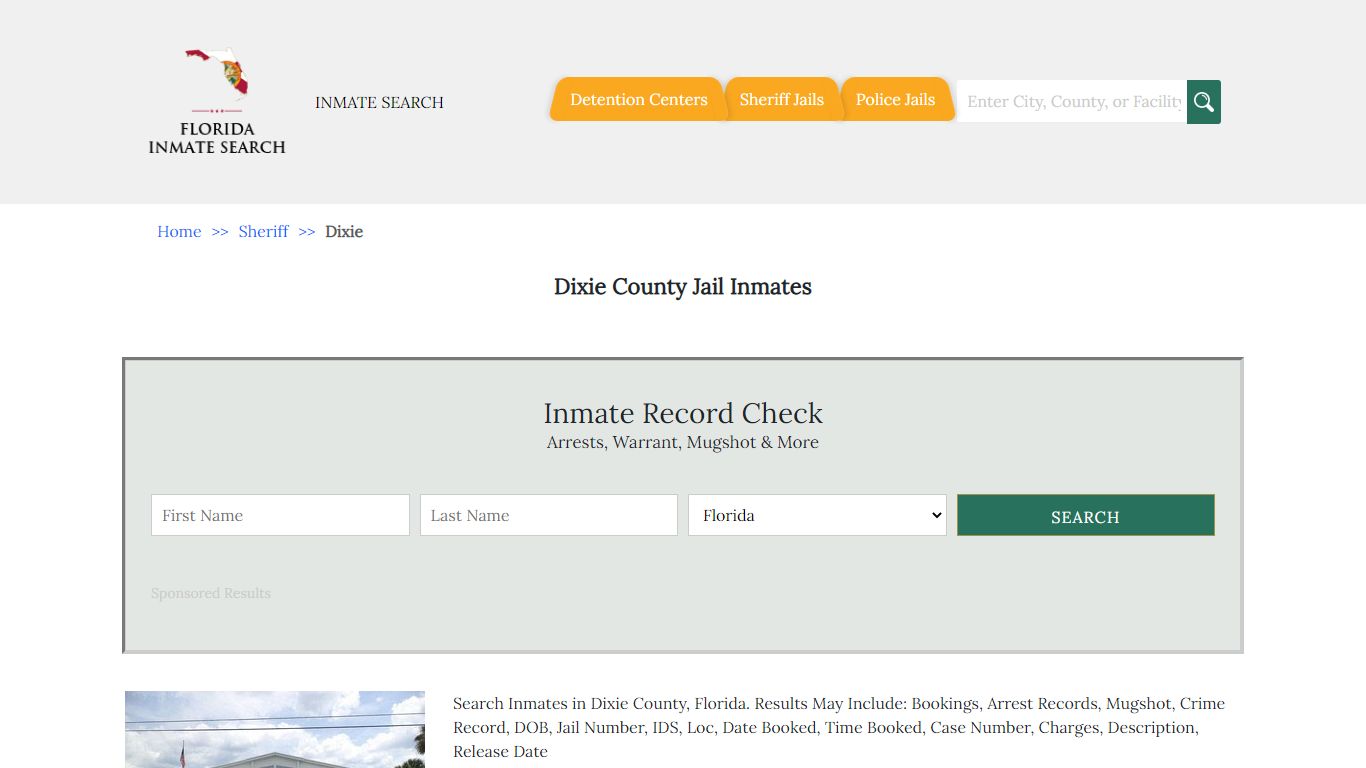 Dixie County Jail Inmates | Florida Inmate Search
