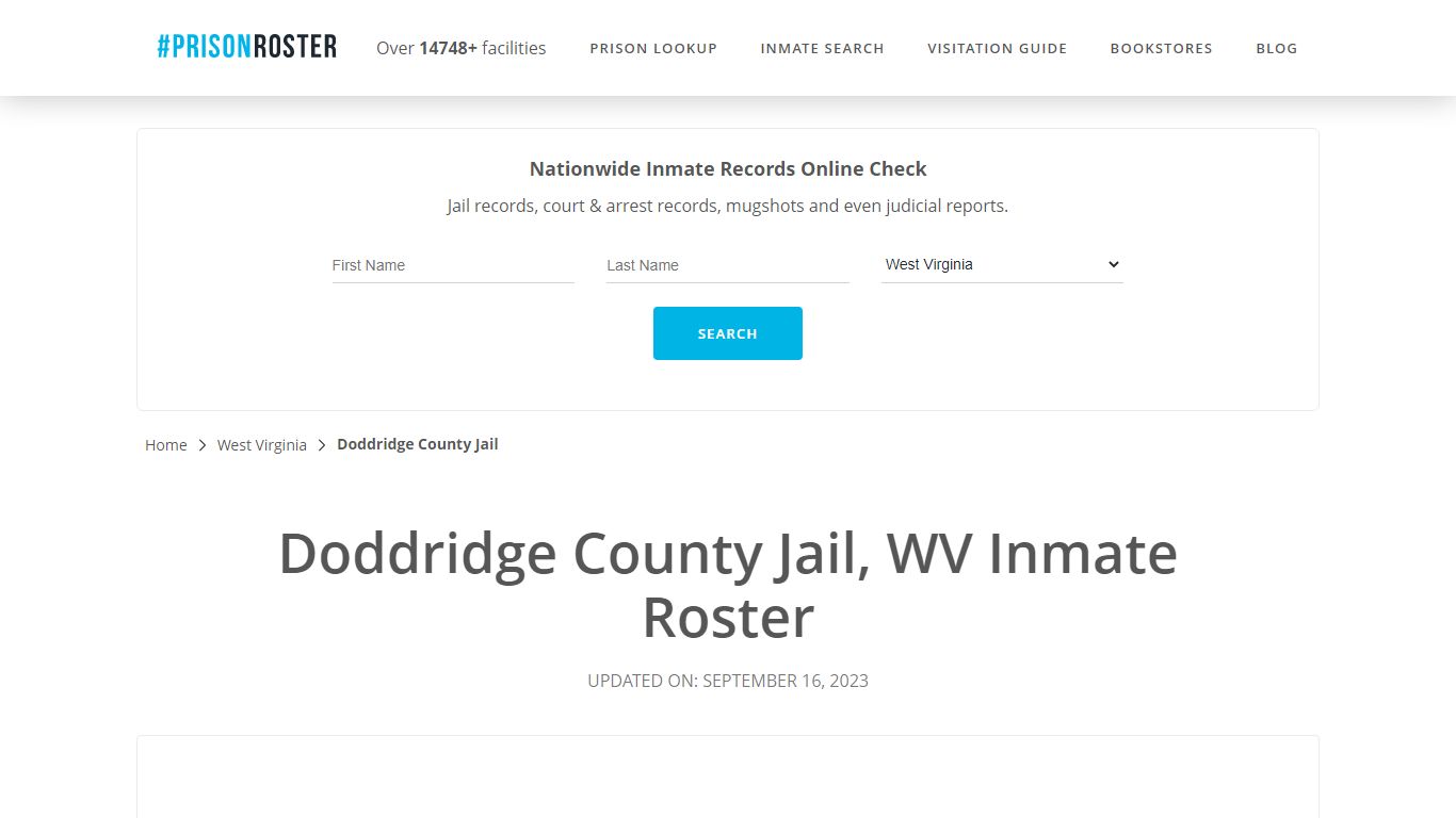 Doddridge County Jail, WV Inmate Roster - Prisonroster