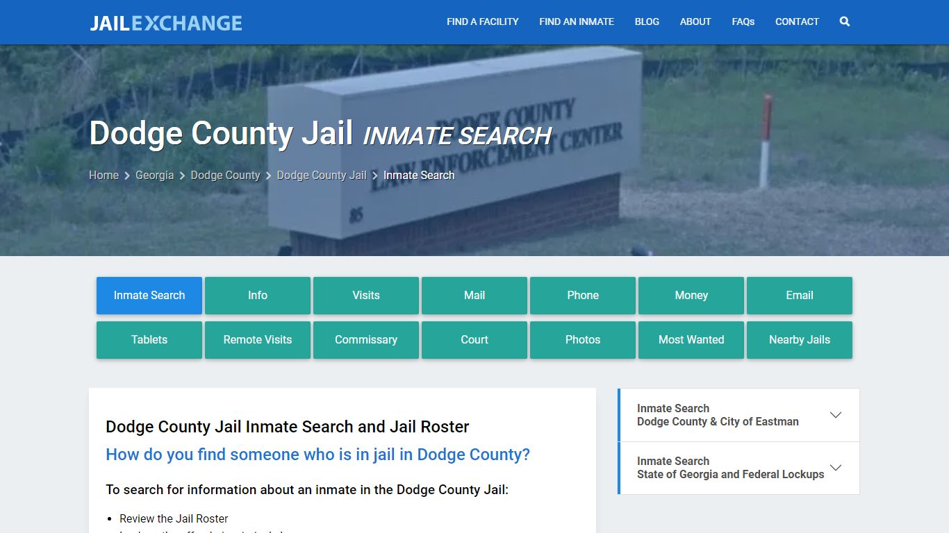 Inmate Search: Roster & Mugshots - Dodge County Jail, GA