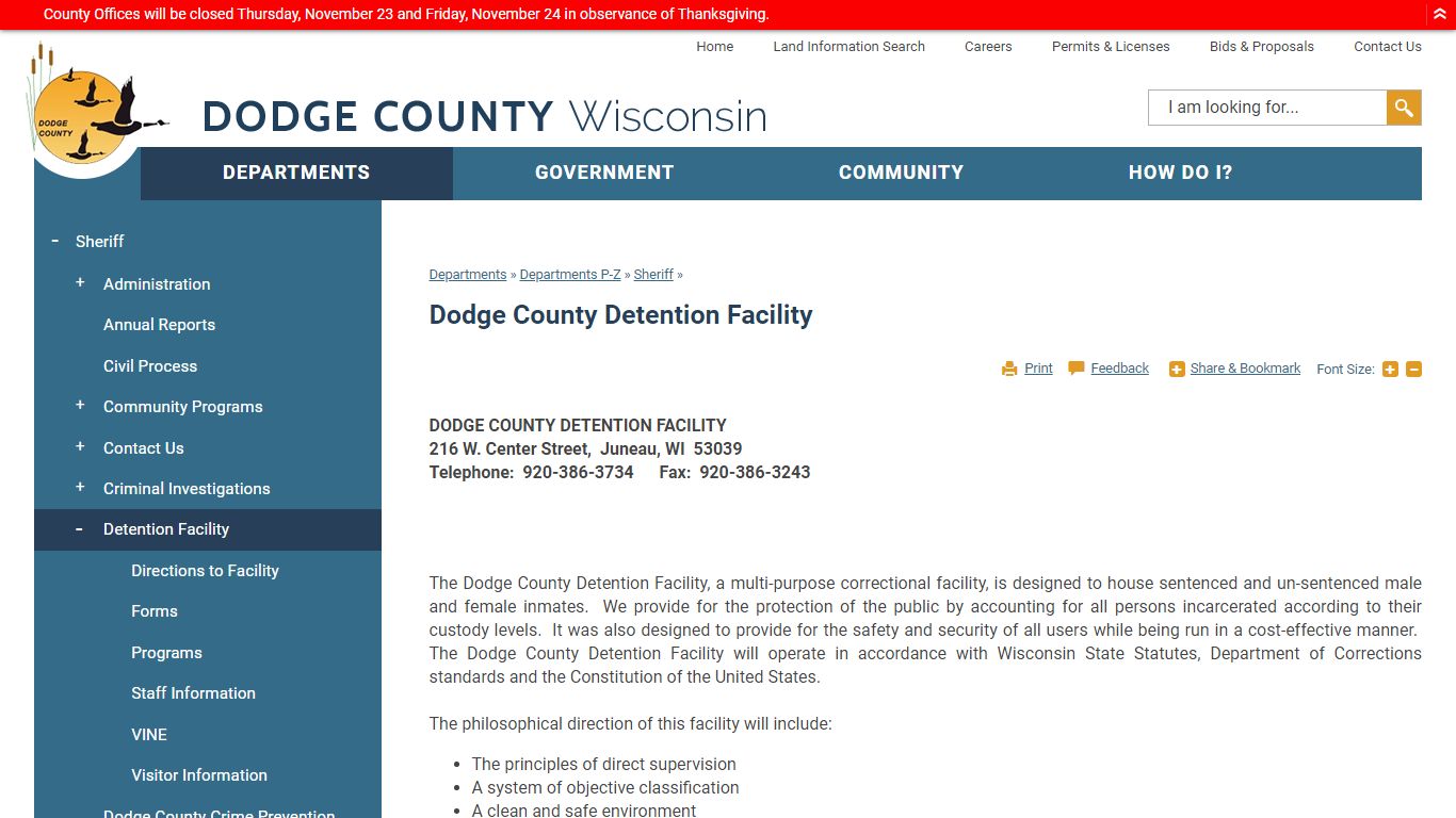Dodge County Detention Facility | Dodge County, WI