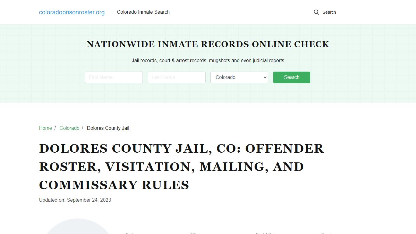 Dolores County Jail, CO: Inmate Lookup, Visitations, Contacs