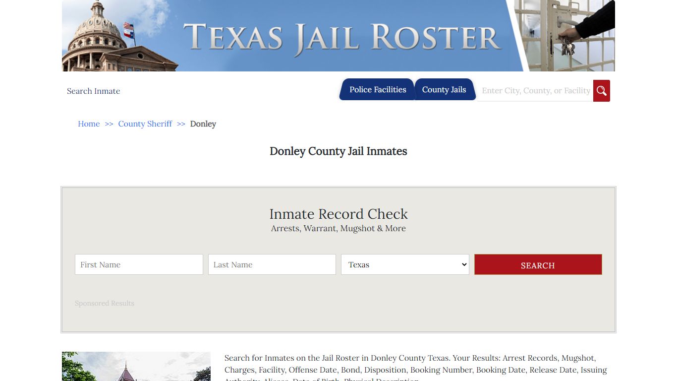 Donley County Jail Inmates | Jail Roster Search