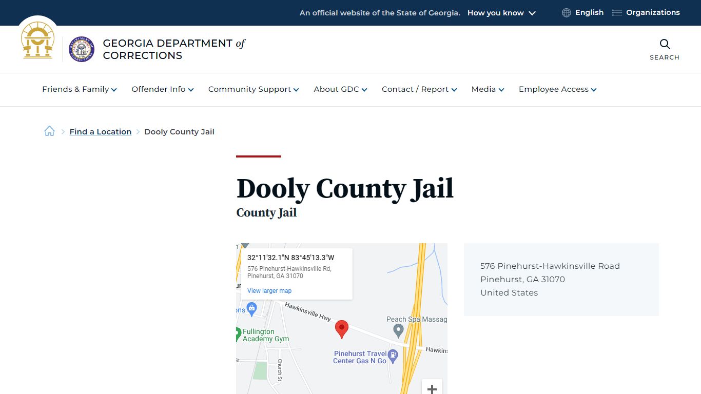 Dooly County Jail | Georgia Department of Corrections