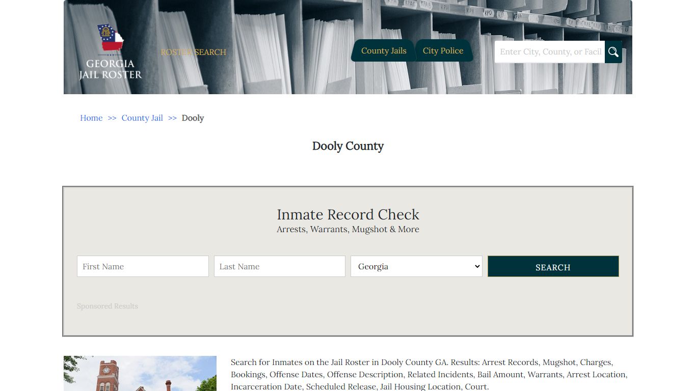 Dooly County | Georgia Jail Inmate Search
