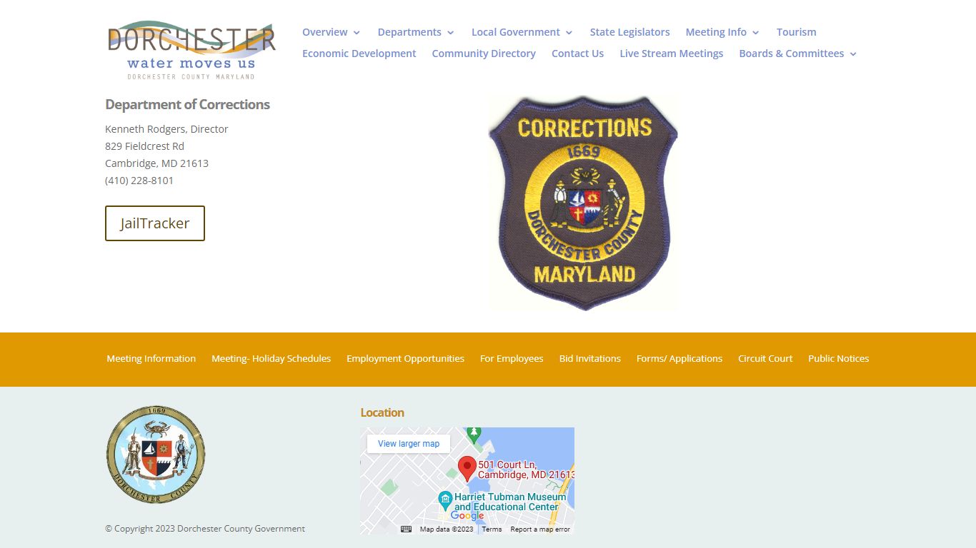 Department of Corrections | Dorchester County Government