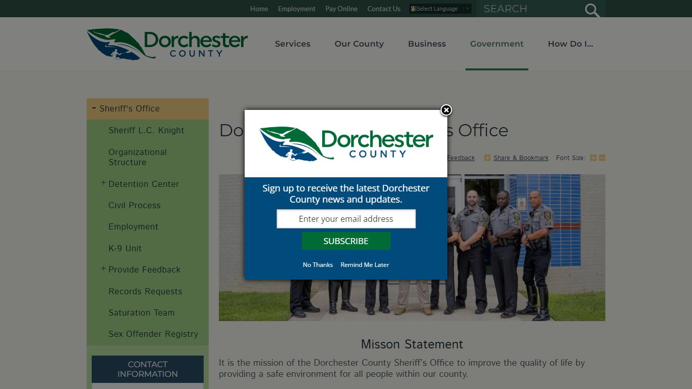 Dorchester County Sheriff's Office | Dorchester County, SC website