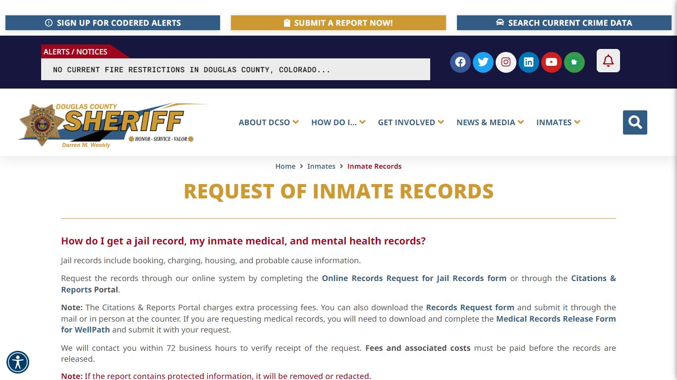Inmate Records - Douglas County Sheriff's Office