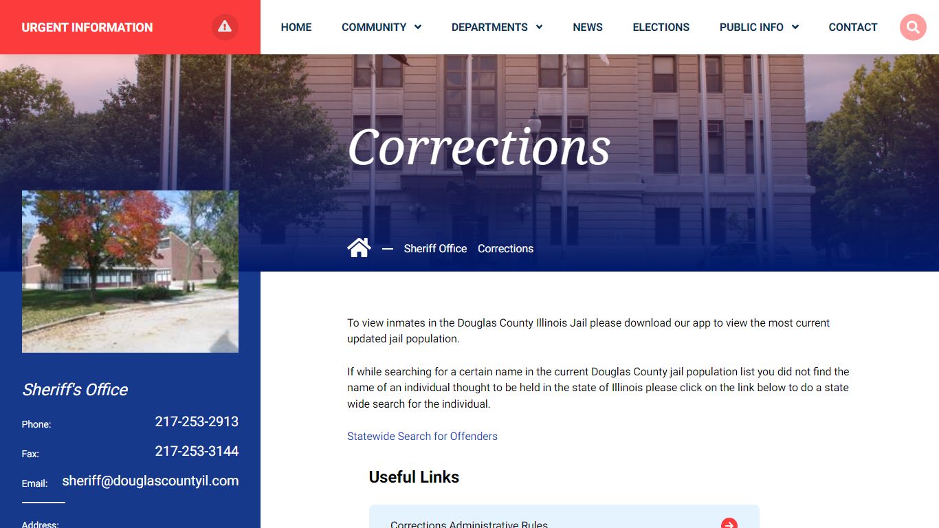 Corrections | Douglas County, IL