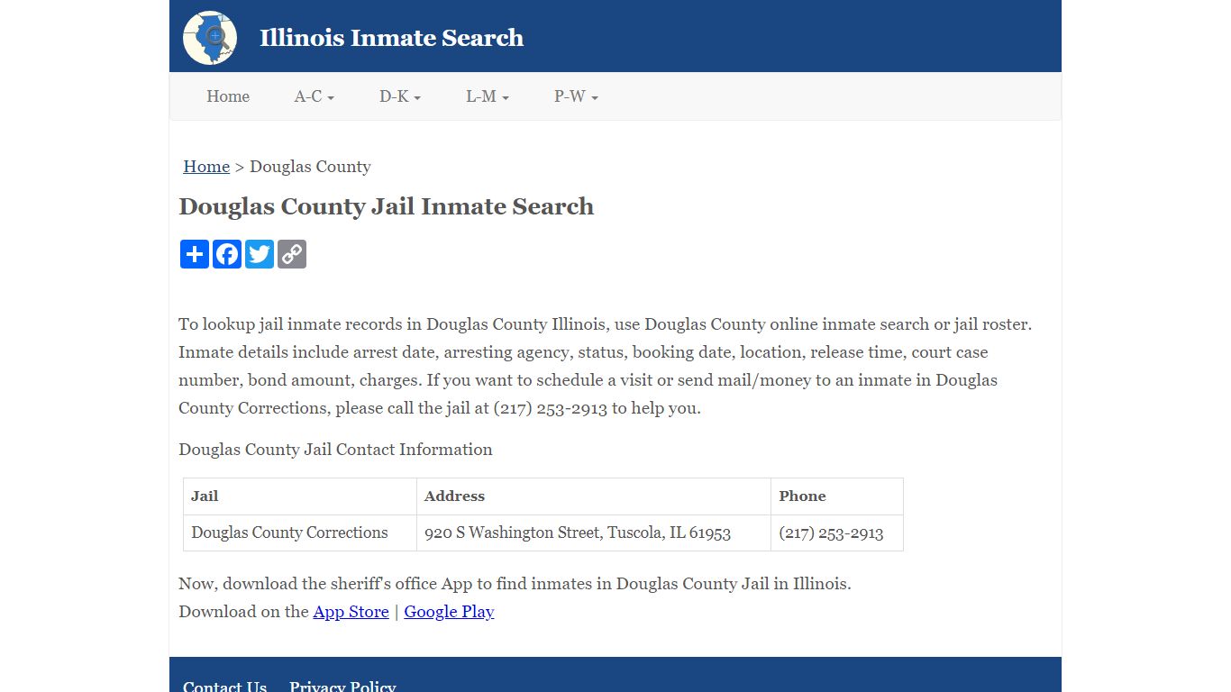 Douglas County Jail Inmate Search