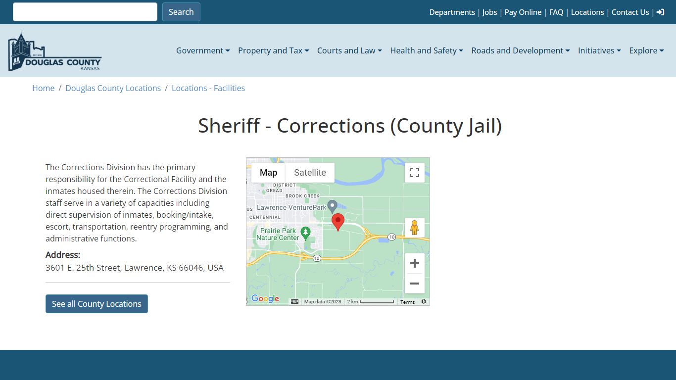 Sheriff - Corrections (County Jail) | Douglas County, KS