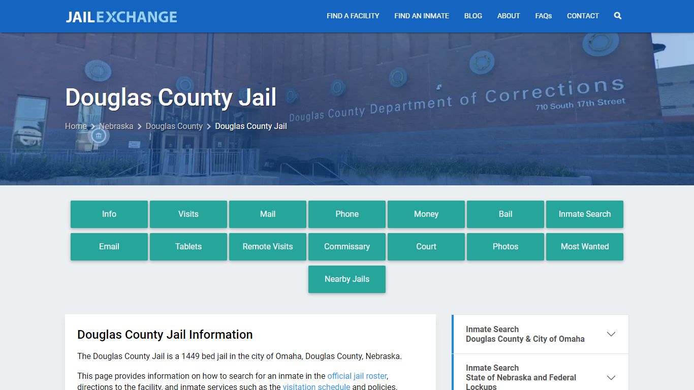 Douglas County Jail, NE Inmate Search, Information