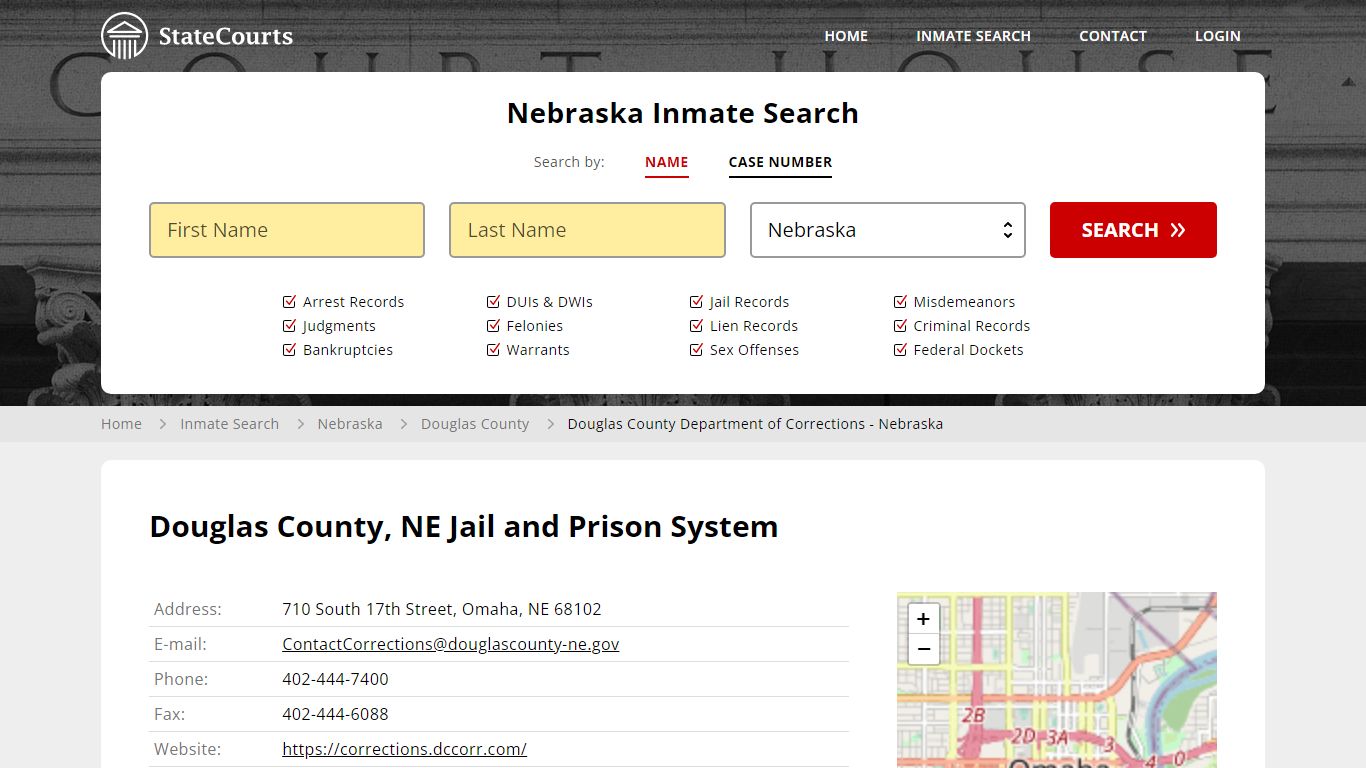Douglas County, NE Jail and Prison System - State Courts