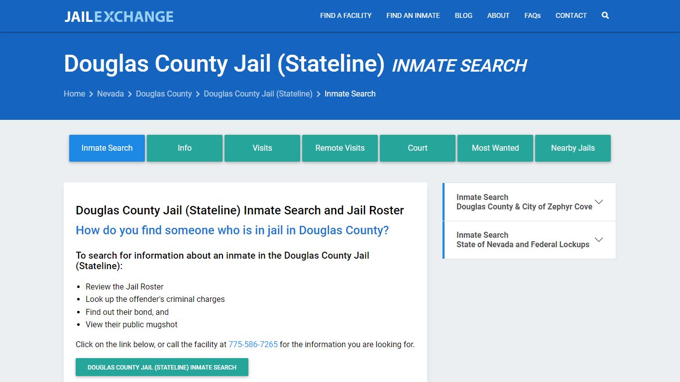Douglas County Jail (Stateline) Inmate Search - Jail Exchange
