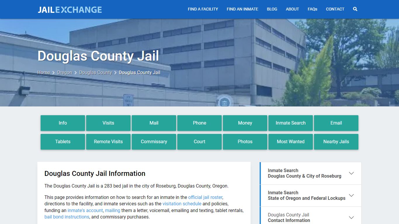Douglas County Jail, OR Inmate Search, Information