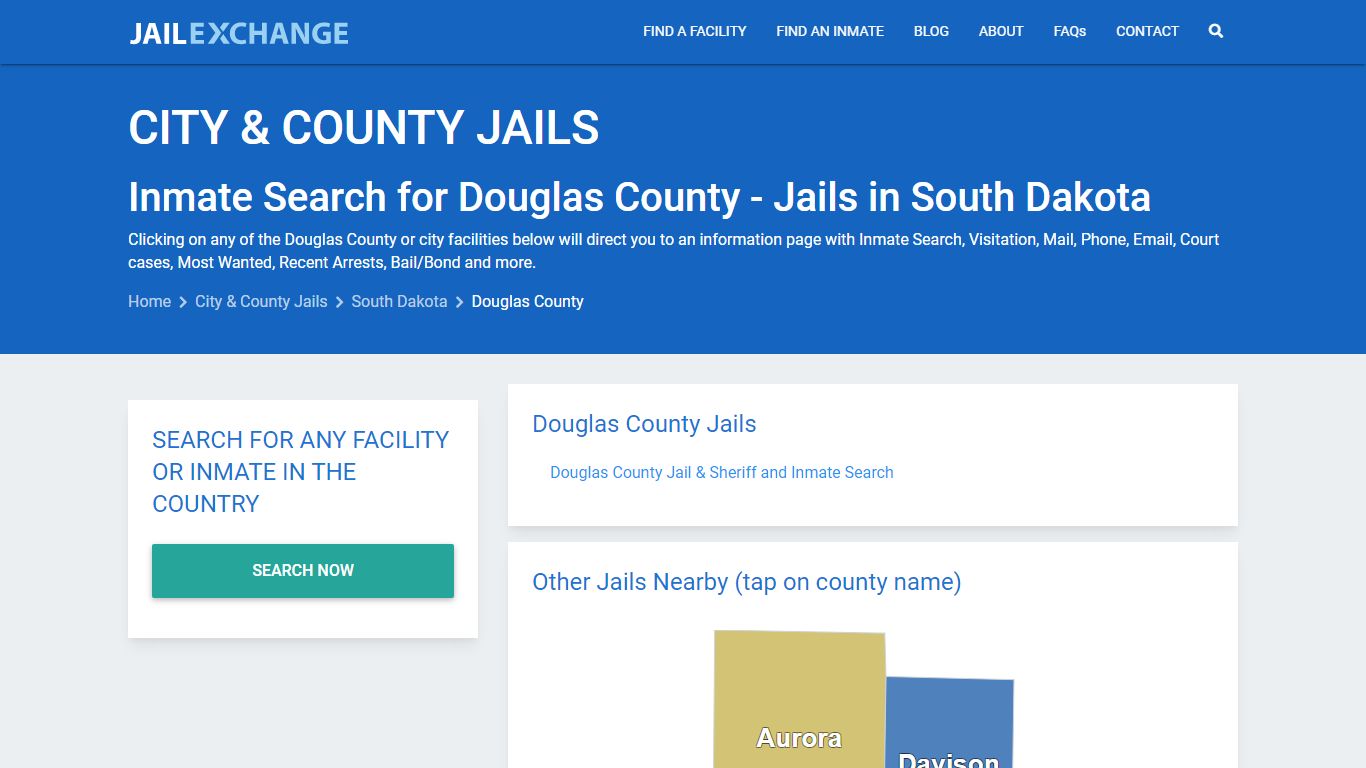 Inmate Search for Douglas County | Jails in South Dakota - Jail Exchange