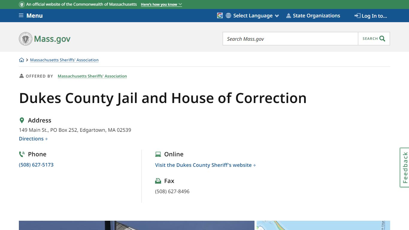Dukes County Jail and House of Correction | Mass.gov