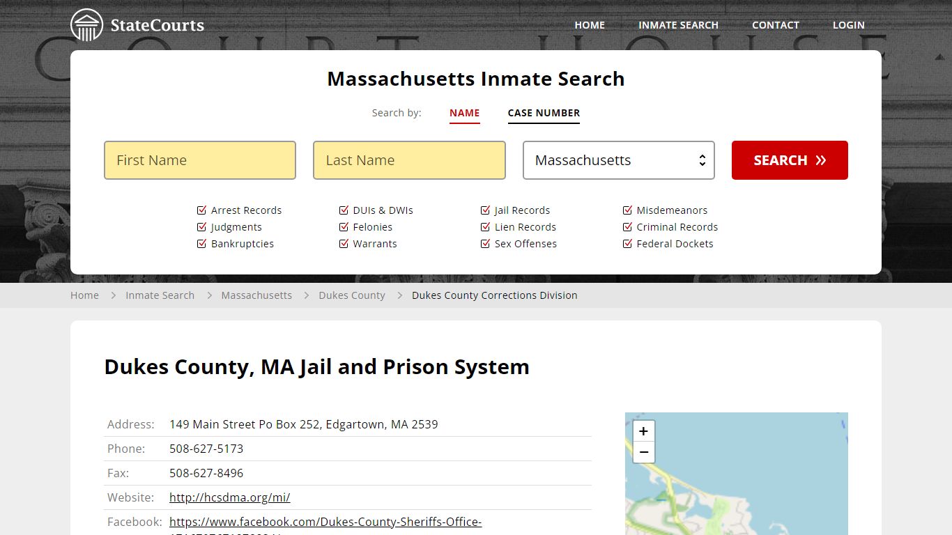 Dukes County Corrections Division Inmate Records Search, Massachusetts ...