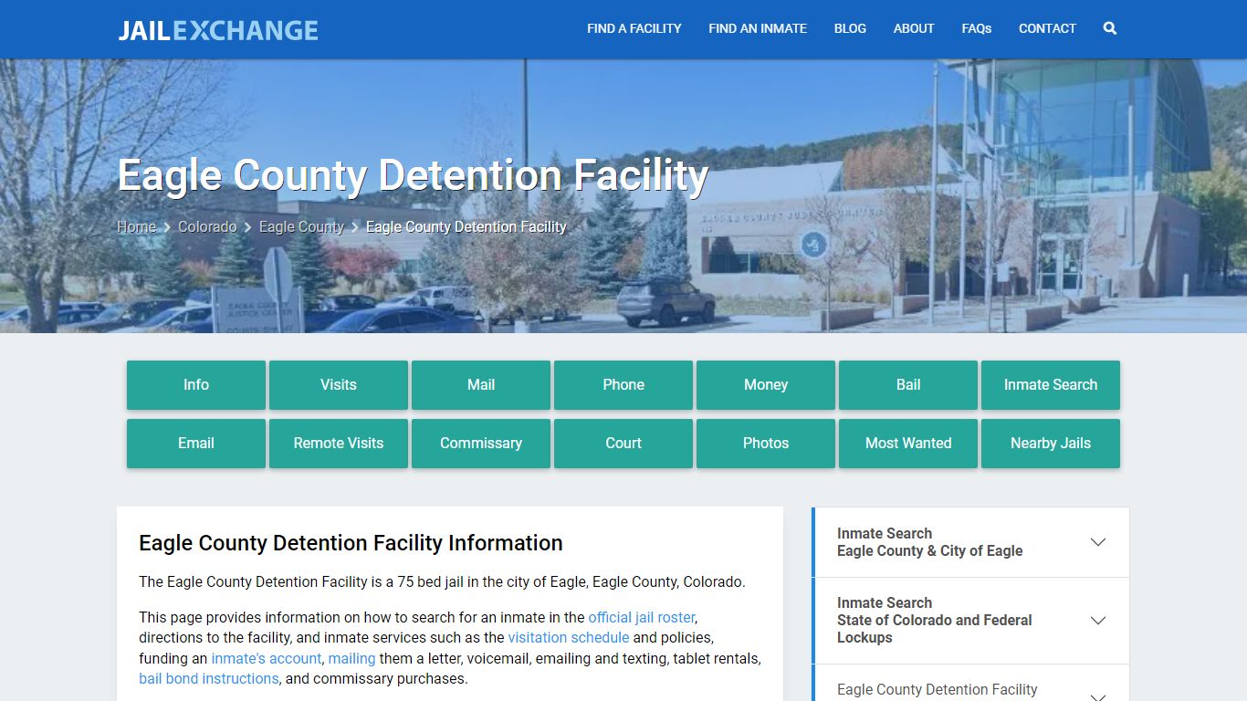 Eagle County Detention Facility, CO Inmate Search, Information