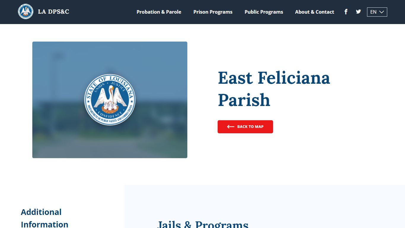East Feliciana Parish - Louisiana Department of Public Safety & Corrections
