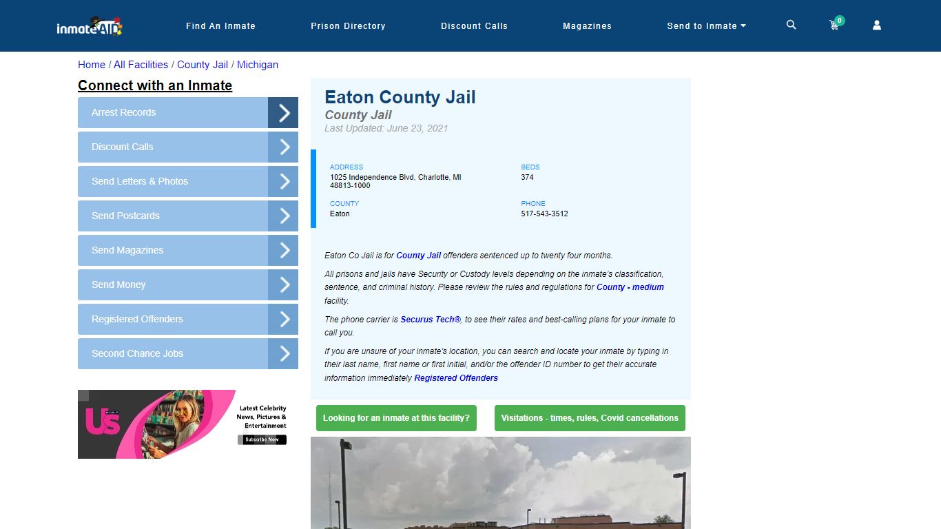 Eaton County Jail - Inmate Locator - Charlotte, MI